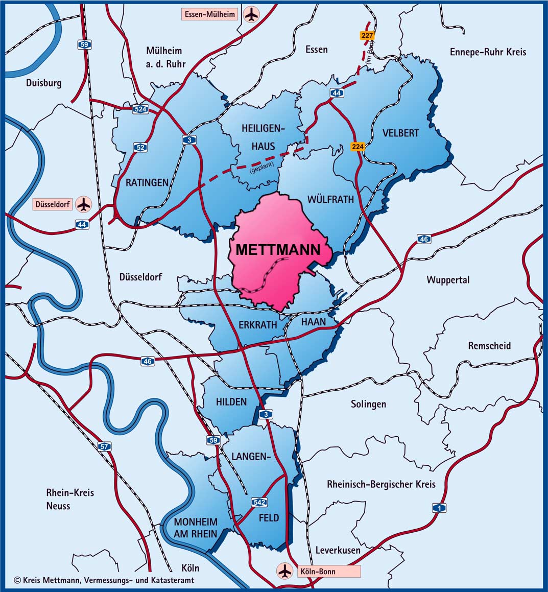 Lageplan Mettmann