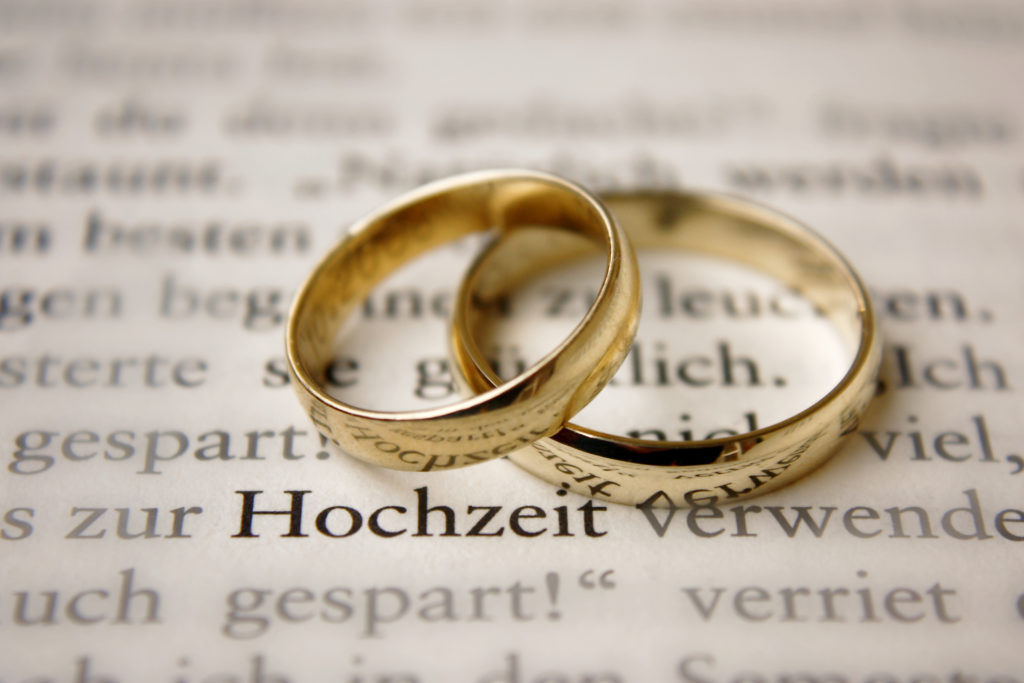 Termine für die standesamtliche Hochzeit in 2020