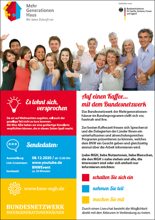 Bundesnetzwerk Mehrgenerationenhäuser Flyer