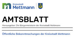 Amtsblatt der Kreisstadt Mettmann