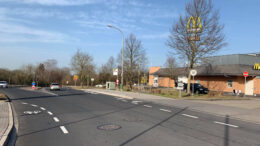 Fahrradstreifen auf der Rudolf-Diesel-Straße