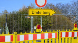 Umleitung Baustellenschild