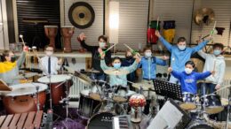 Schlagzeugschüler der Musikschule