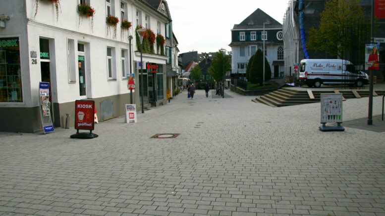 Die Fußgängerzone Freiheitstraße