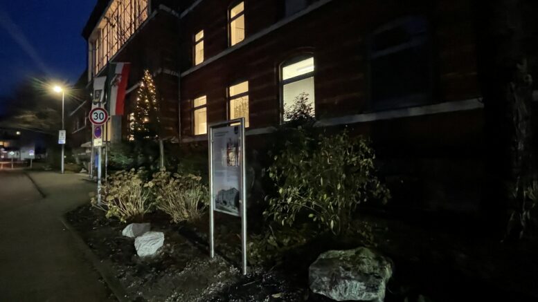 Das Rathaus mit Tannenbaum