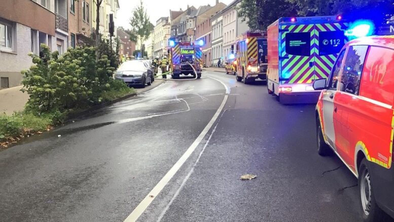 Wohnungsbran in einem Mehrfamilienhaus an der Bahnstraße