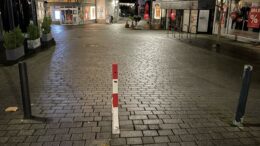 Klapp-Poller in der Freiheitstraße