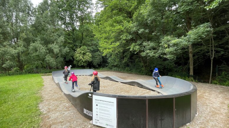 Die neue Pumptrackbahn im Stadtwald