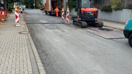 Arbeiten auf der Goldberger Straße