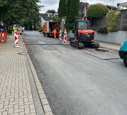 Arbeiten auf der Goldberger Straße