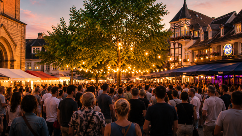 Voller Marktplatz beim Heimatfest