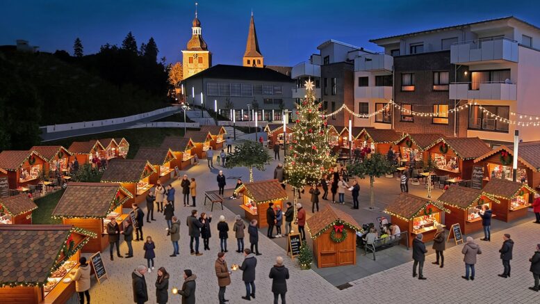 Blotschenmarkt auf dem Königshofplatz KI-Bild